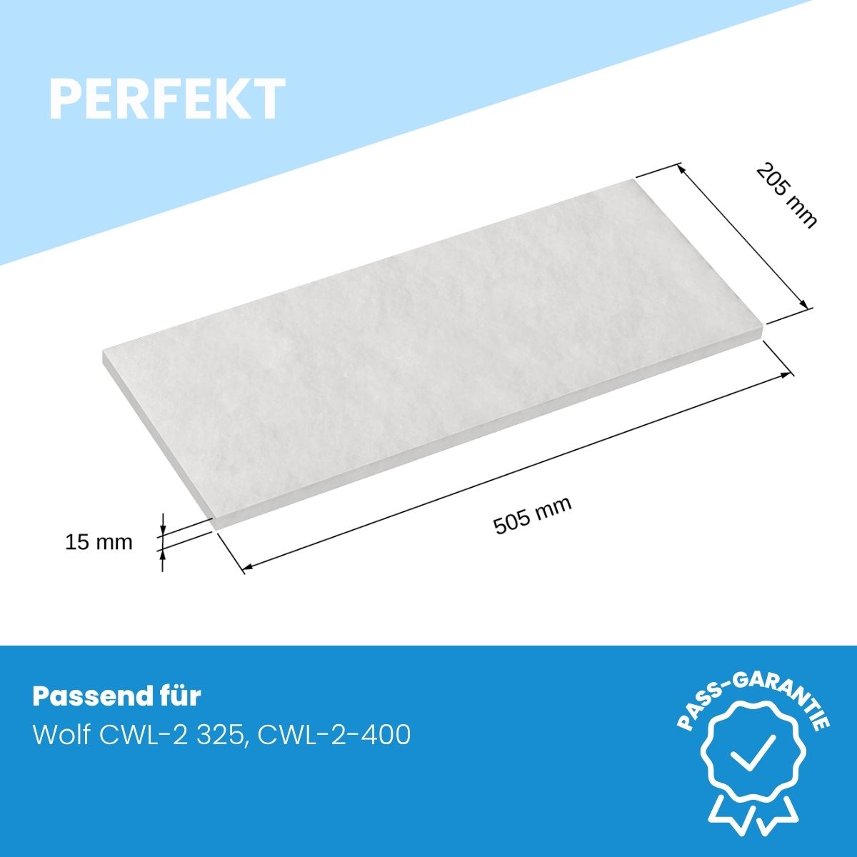 Filter passend für Wolf CWL-2 325, CWL-2-400 - Ersatzfilter-Set 2x G4