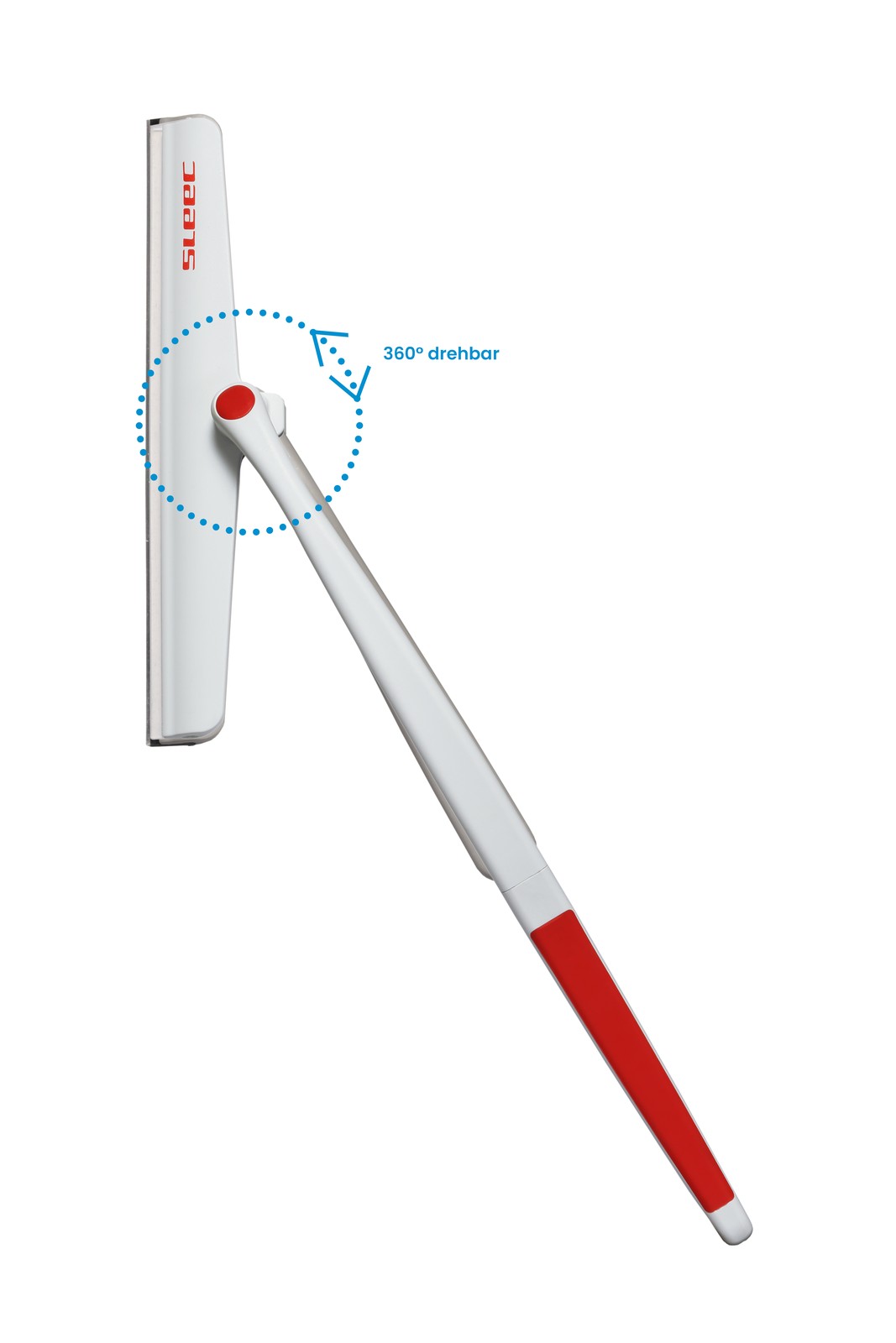 SLEEC Cleanline 360° Duschabzieher lang Rot/Weiss