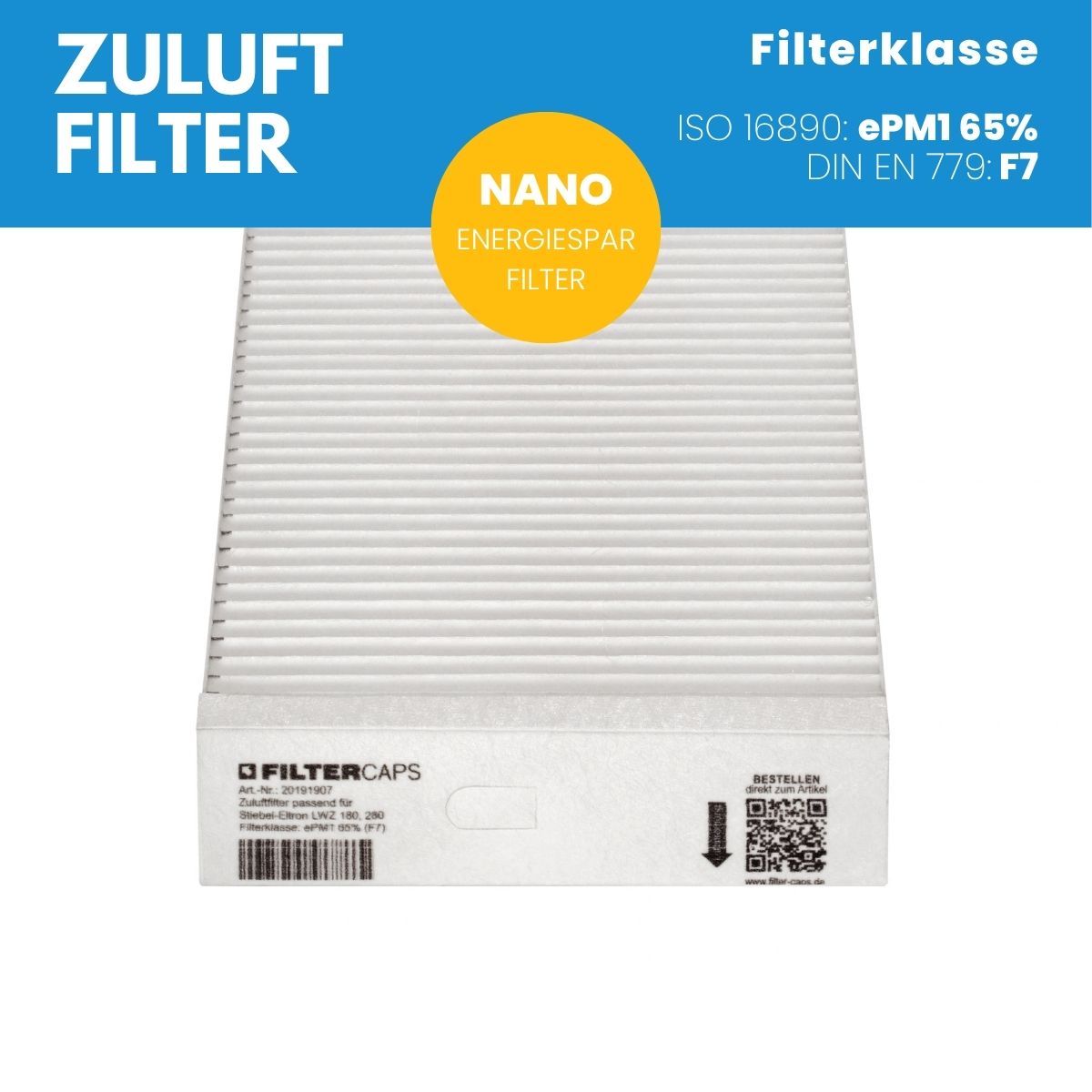 Filter passend für Tecalor TVZ 180, 280 - Ersatzfilter-Set 2x F7