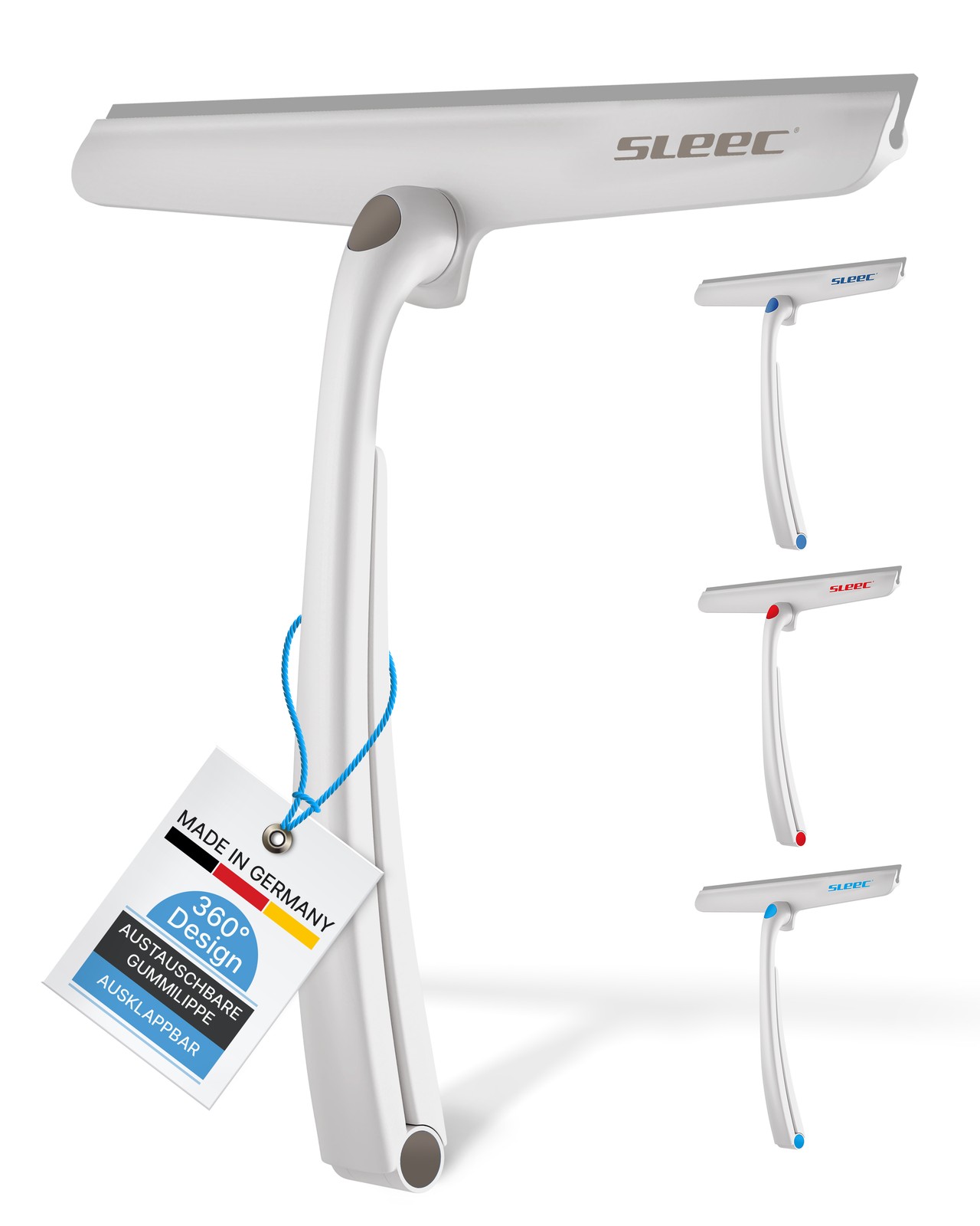 SLEEC Cleanline 360° Duschabzieher lang Grau/Weiss