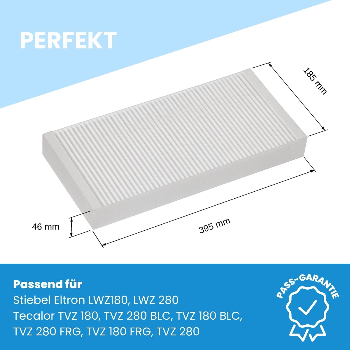 Filter passend für Tecalor TVZ 180, 280 - Ersatzfilter-Set 2x F7