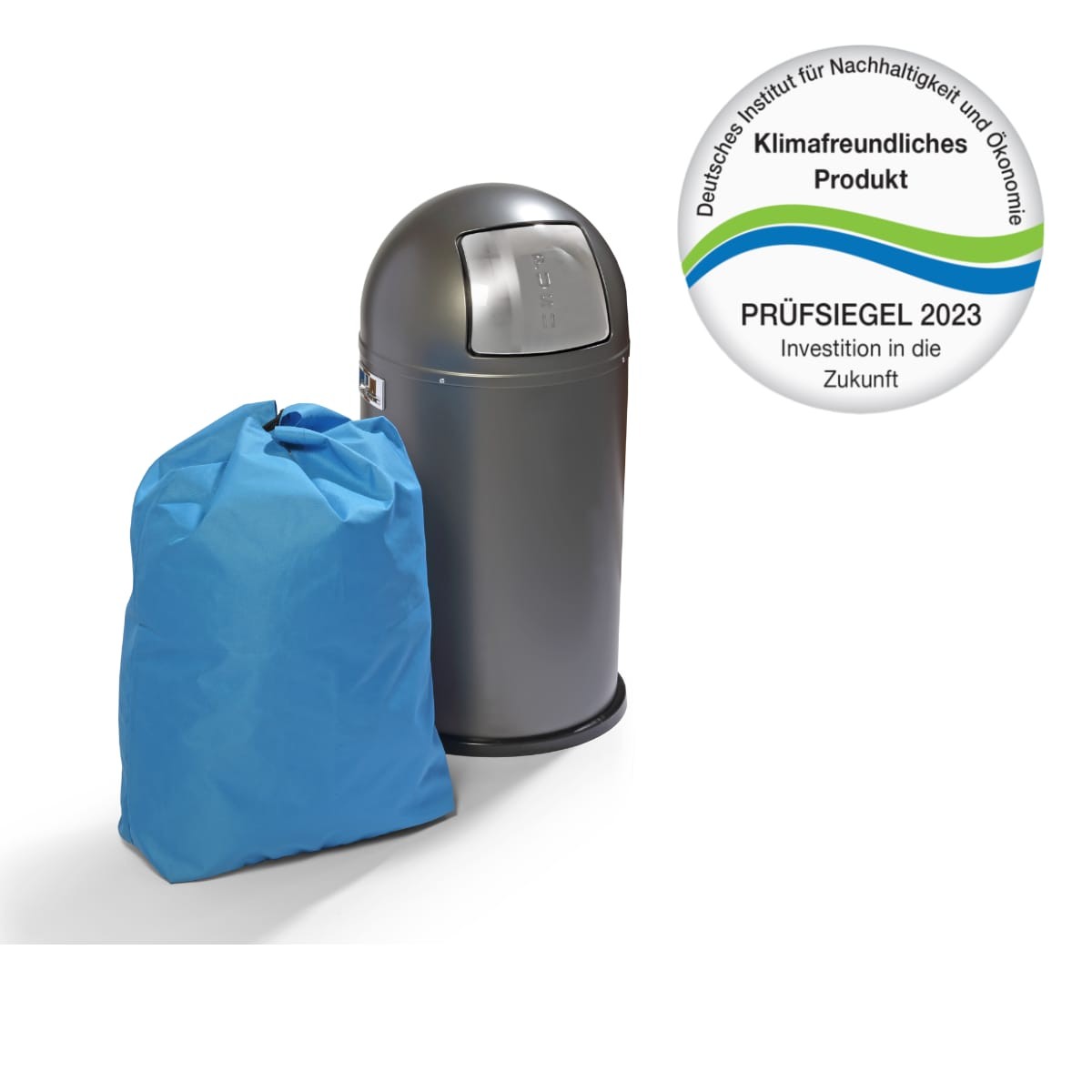 Wiederverwendbarer M&uuml;llbeutel 60L blau