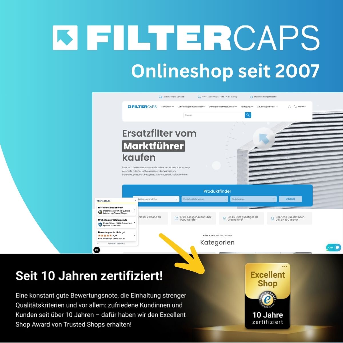 Constructa CleanAir Dunstabzugshauben-Filter 17006795 / CZ51DXA0X0 von FILTERCAPS