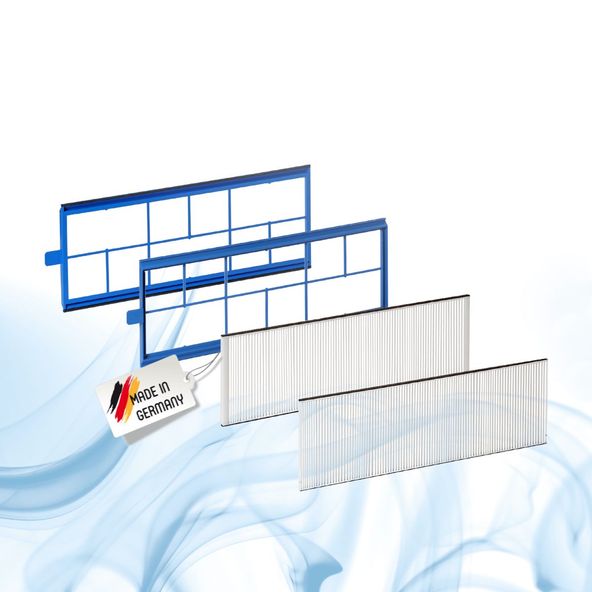 Zehnder ComfoAir 350, 500, 550 - Ersatz Filterset G4, F7, Aktivkohle und Wechselrahmen