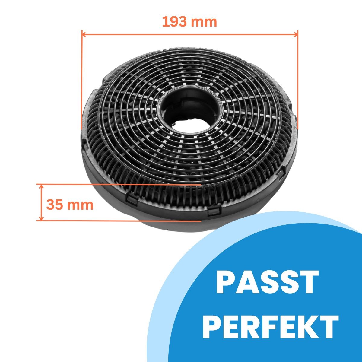 Aktivkohlefilter 12026343/CFAC23640, Ersatzfilter, passend für Arcelik-Geräte