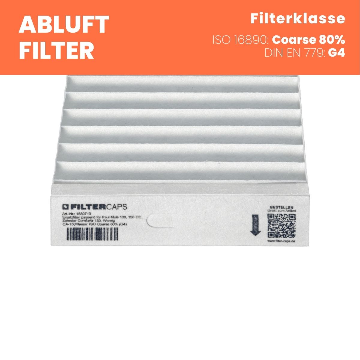 Filter passend für Paul Multi 100, 150 DC - Ersatzfilter 1x G4