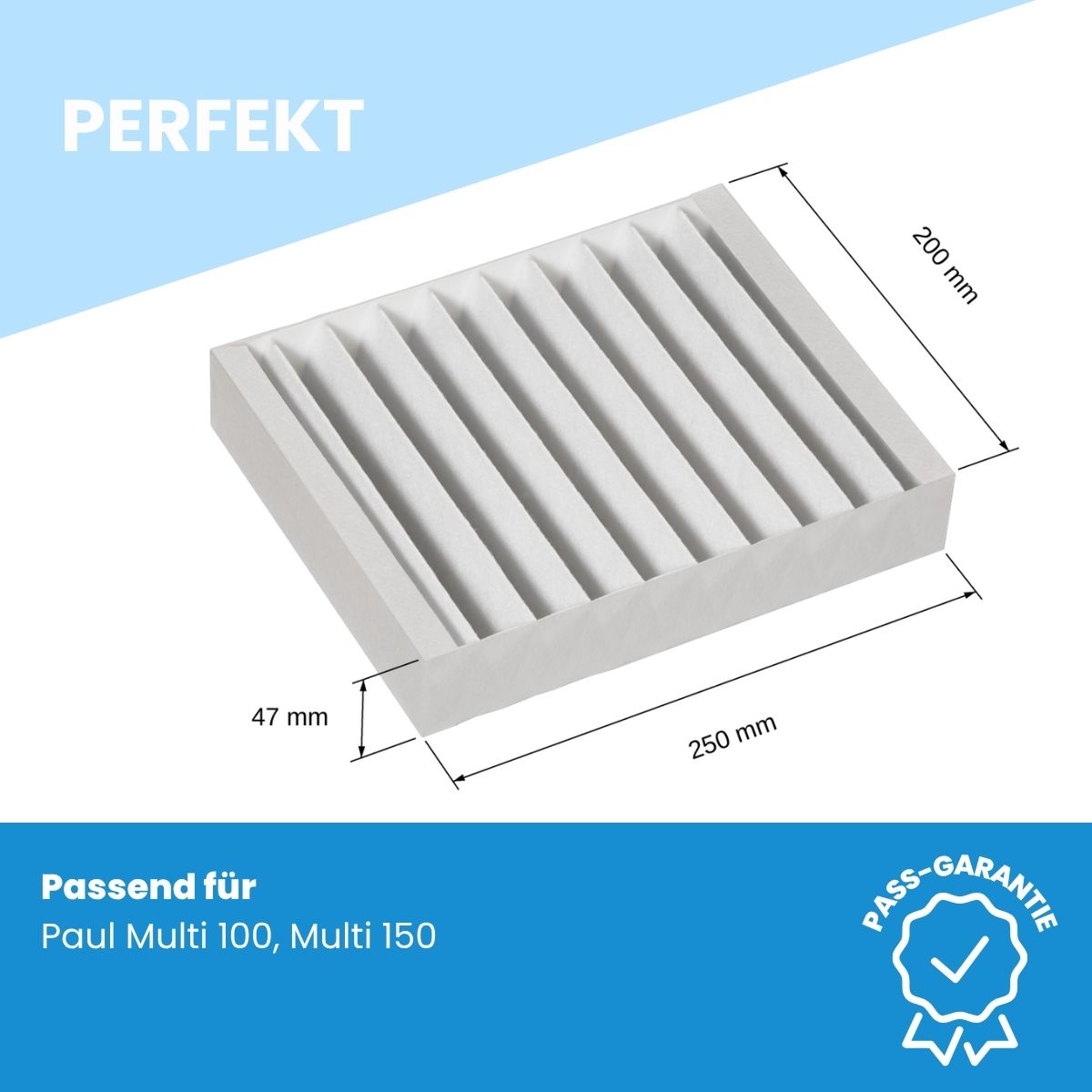 Filter passend für Paul Multi 100, 150 DC - Ersatzfilter 1x G4