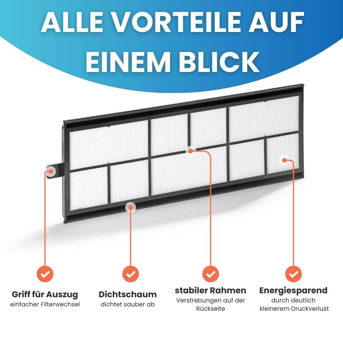 Zehnder ComfoAir 350, 500, 550 - Ersatz Filterset G4, G4