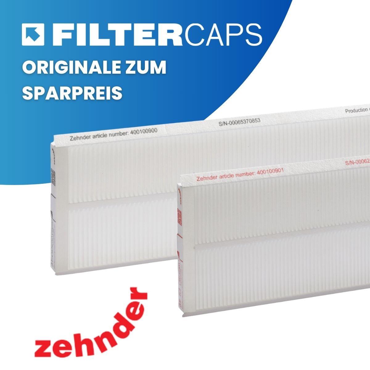 Zehnder ComfoAir Q350, 450, 600, E350 - Originalfilter-Set 2x F7