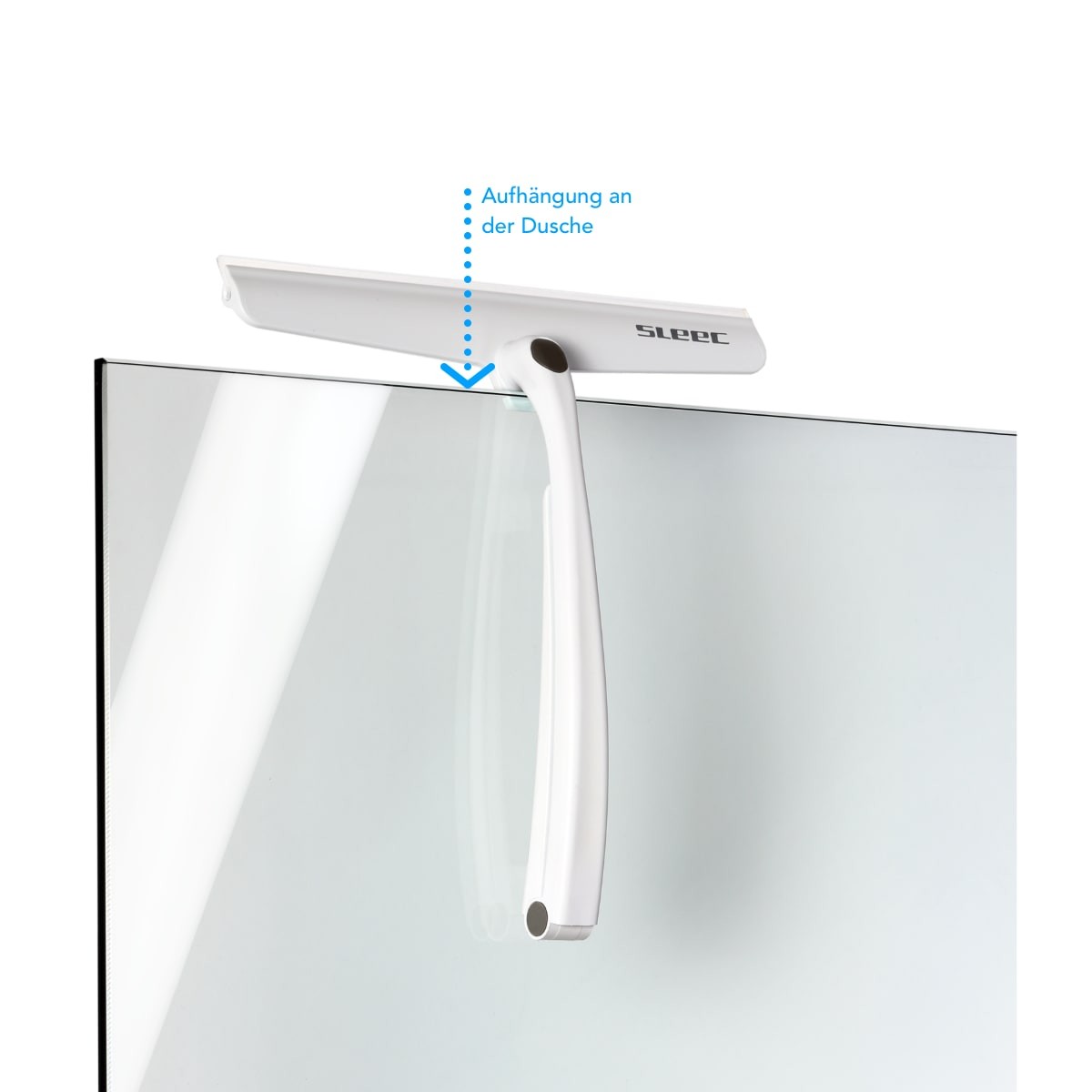 SLEEC Cleanline 360° Duschabzieher lang Hellblau/Weiss