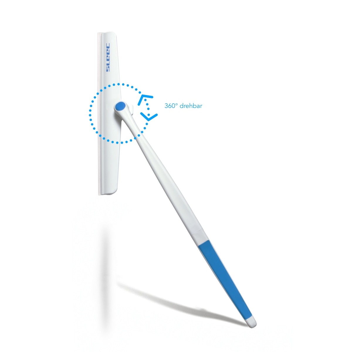 SLEEC Cleanline 360° Duschabzieher lang Hellblau/Weiss