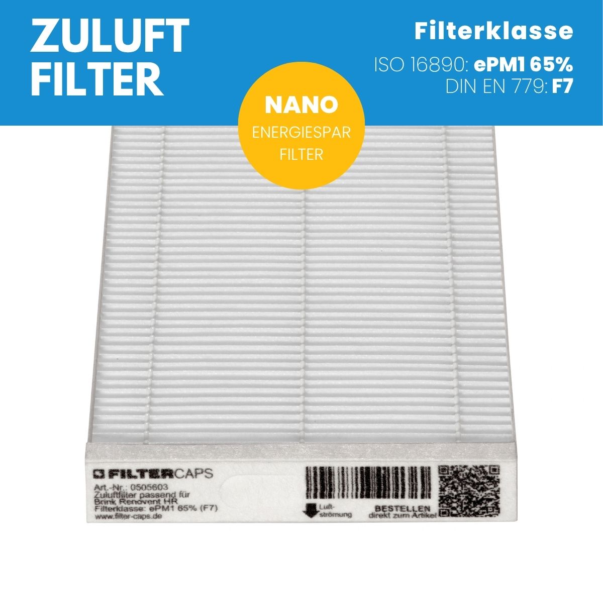 Filter passend für Viessmann Vitovent 300 (180) - Ersatzfilter-Set G4, F7